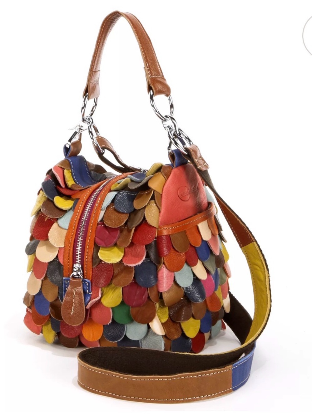AmeriLeather Feesh Mini Leather Convertible Shoulder Bag . (Bag20)